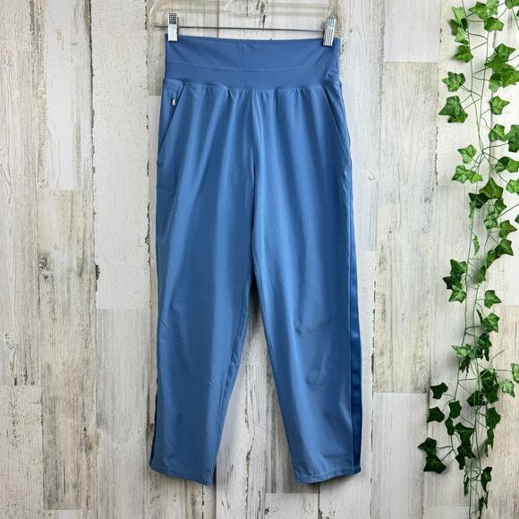 Athleta Nolita Slim Tapered Crop Pant Cottage Blue Pull-on Ankle Pants Size 2/P - Picture 3 of 9